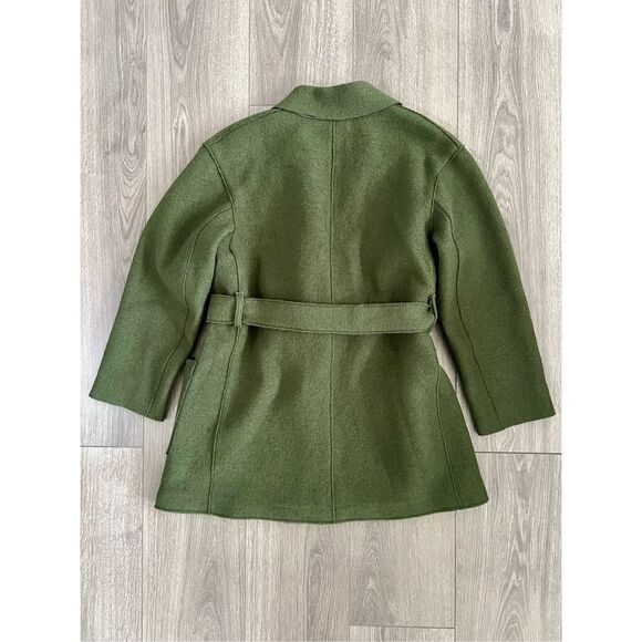 J. Crew Boiled Wool Wrap Coat in Green - Picture 4 of 8